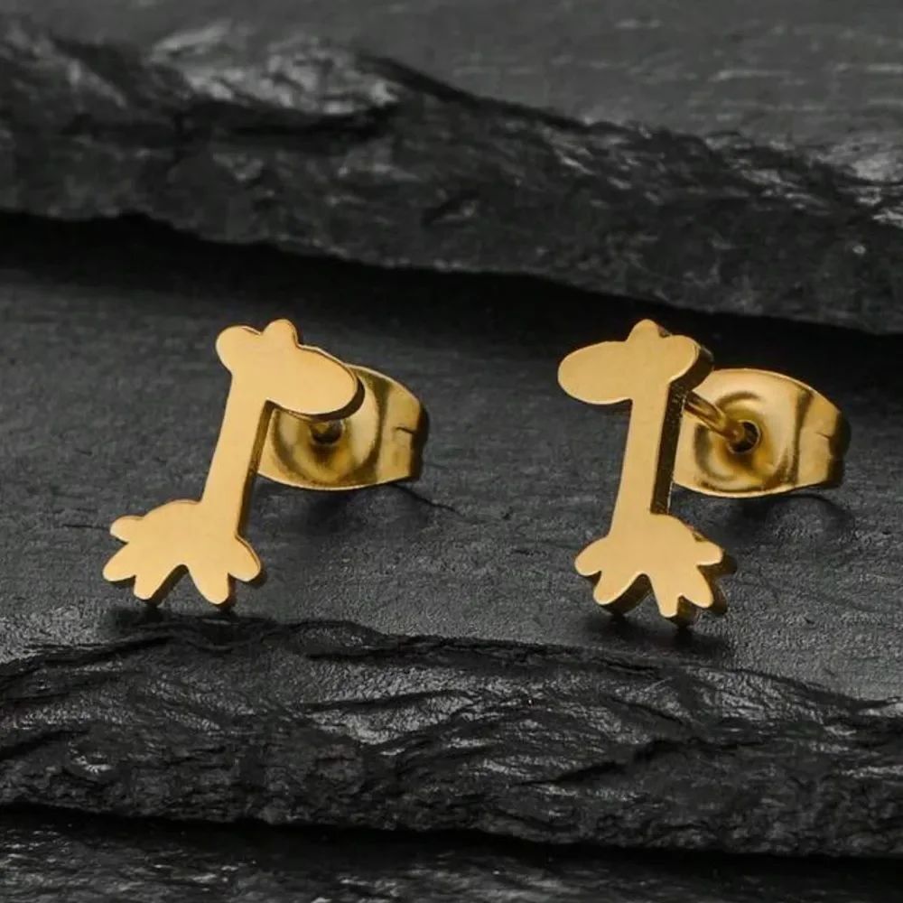 Gold giraffe Stud Earrings A1640